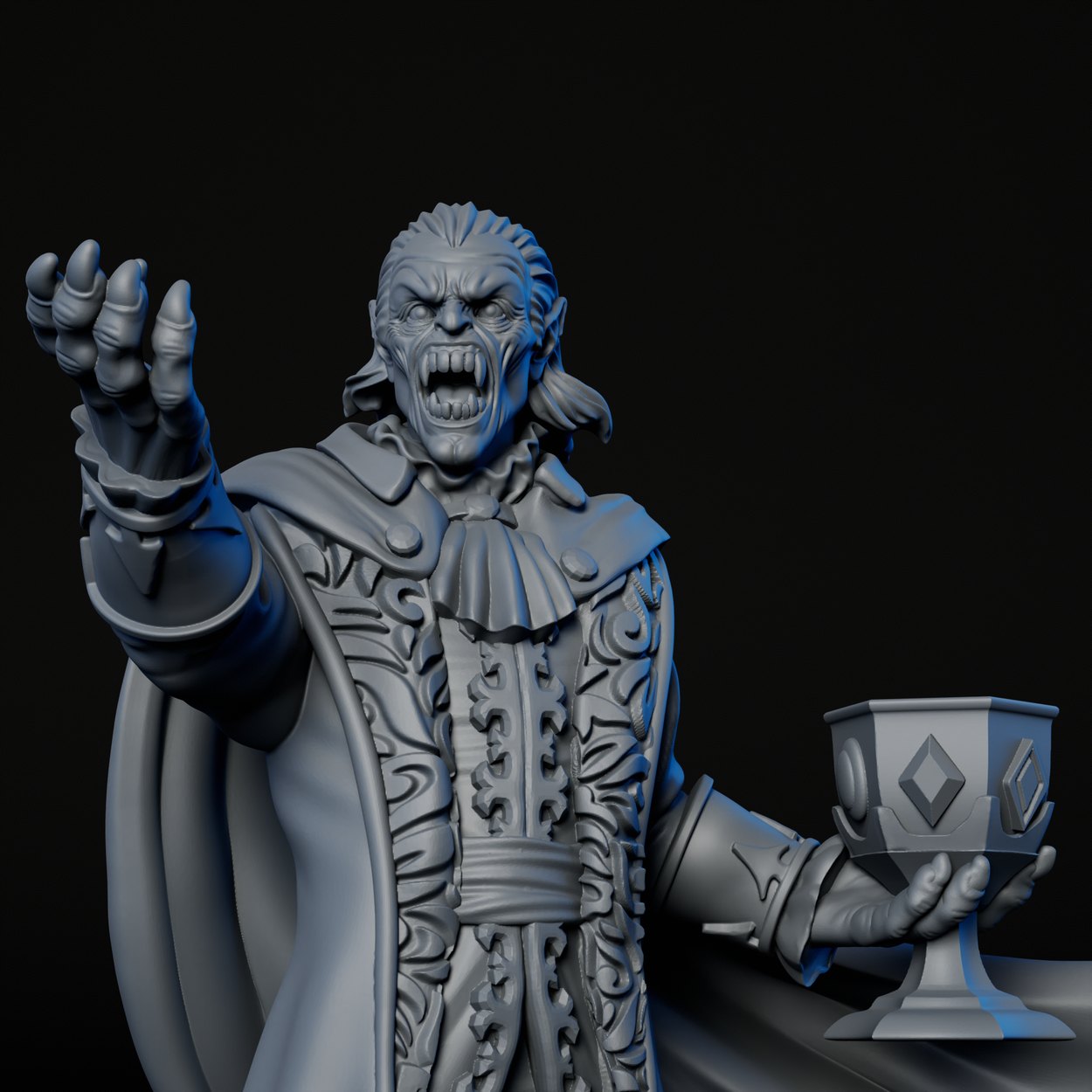 Ancient Vampire miniature, detail view one