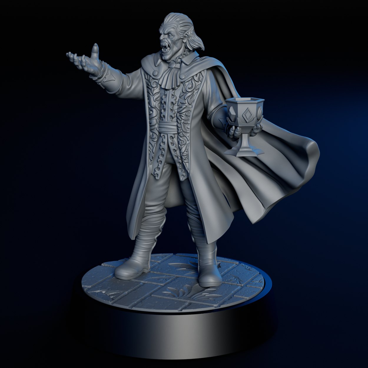 Ancient Vampire miniature, detail view two
