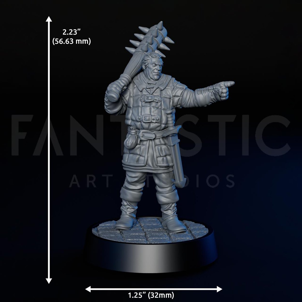 Bandit Enforcer miniature, scale reference