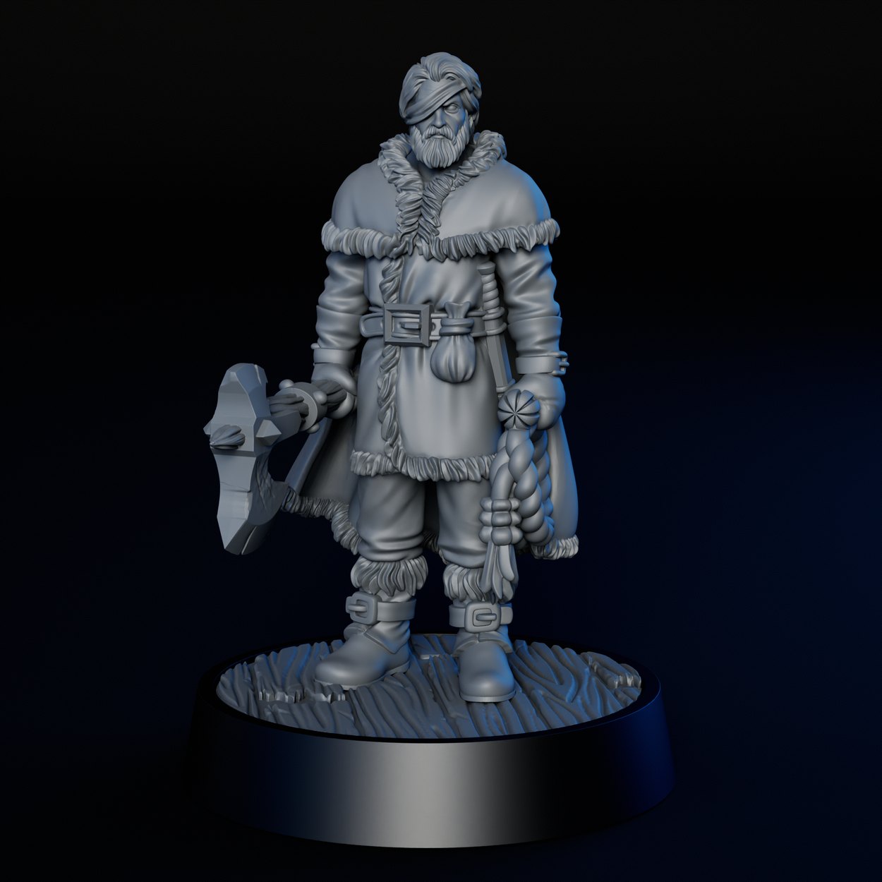 Bandit Leader miniature, front view