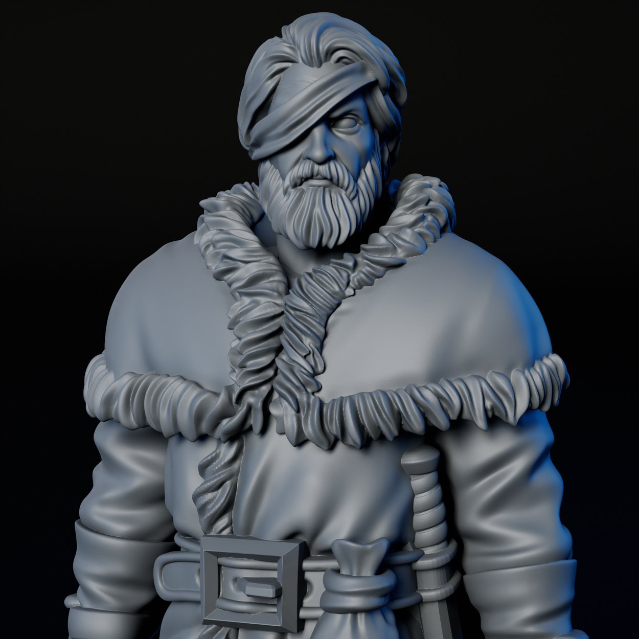 Bandit Leader miniature, detail view one