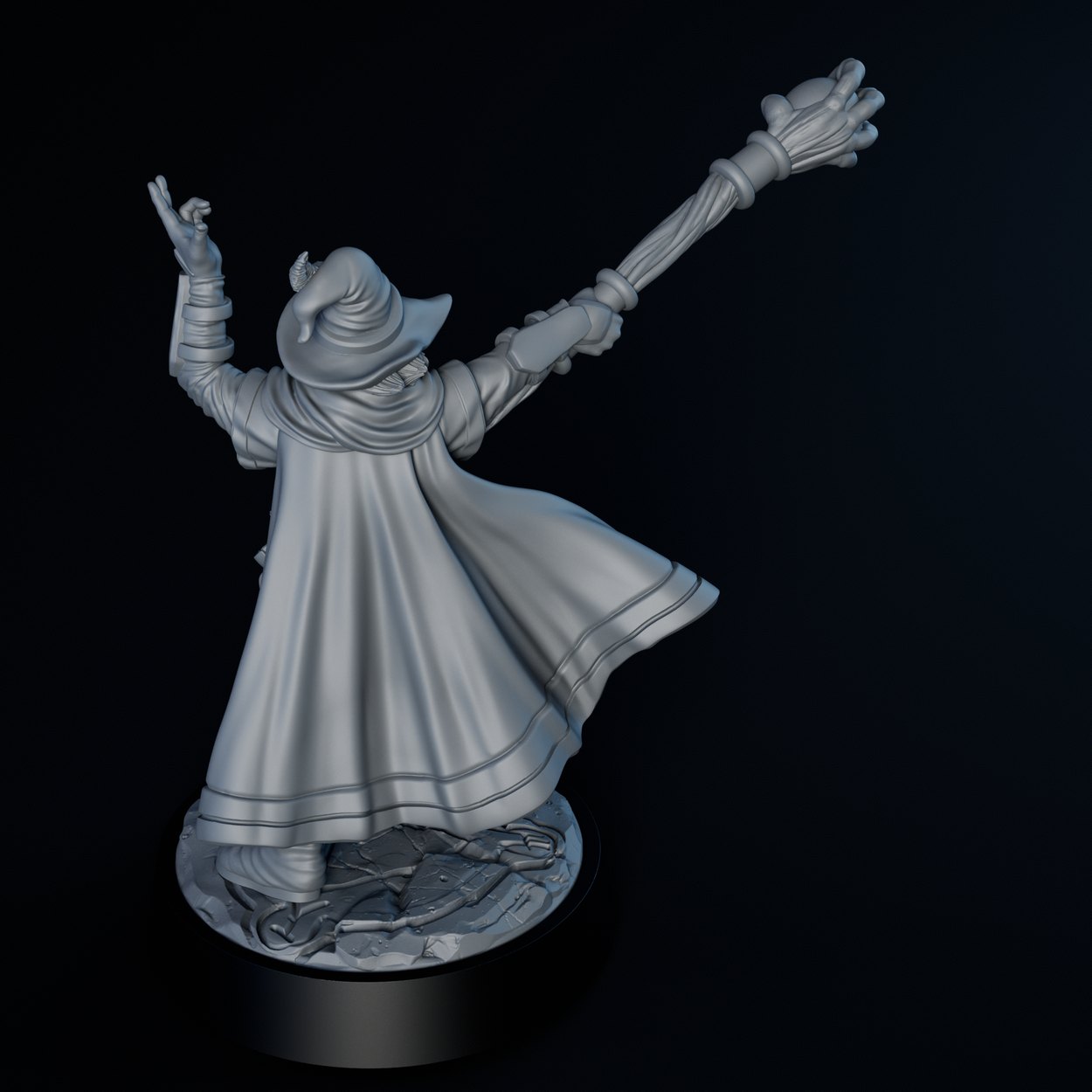 Human Mage Male miniature, detail view two