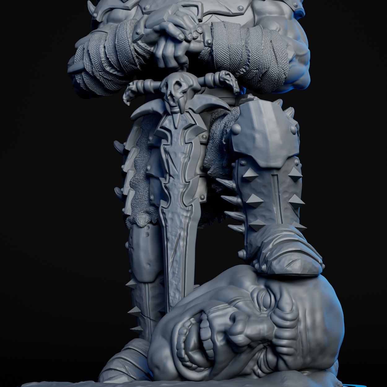 Orc King miniature, detail view two