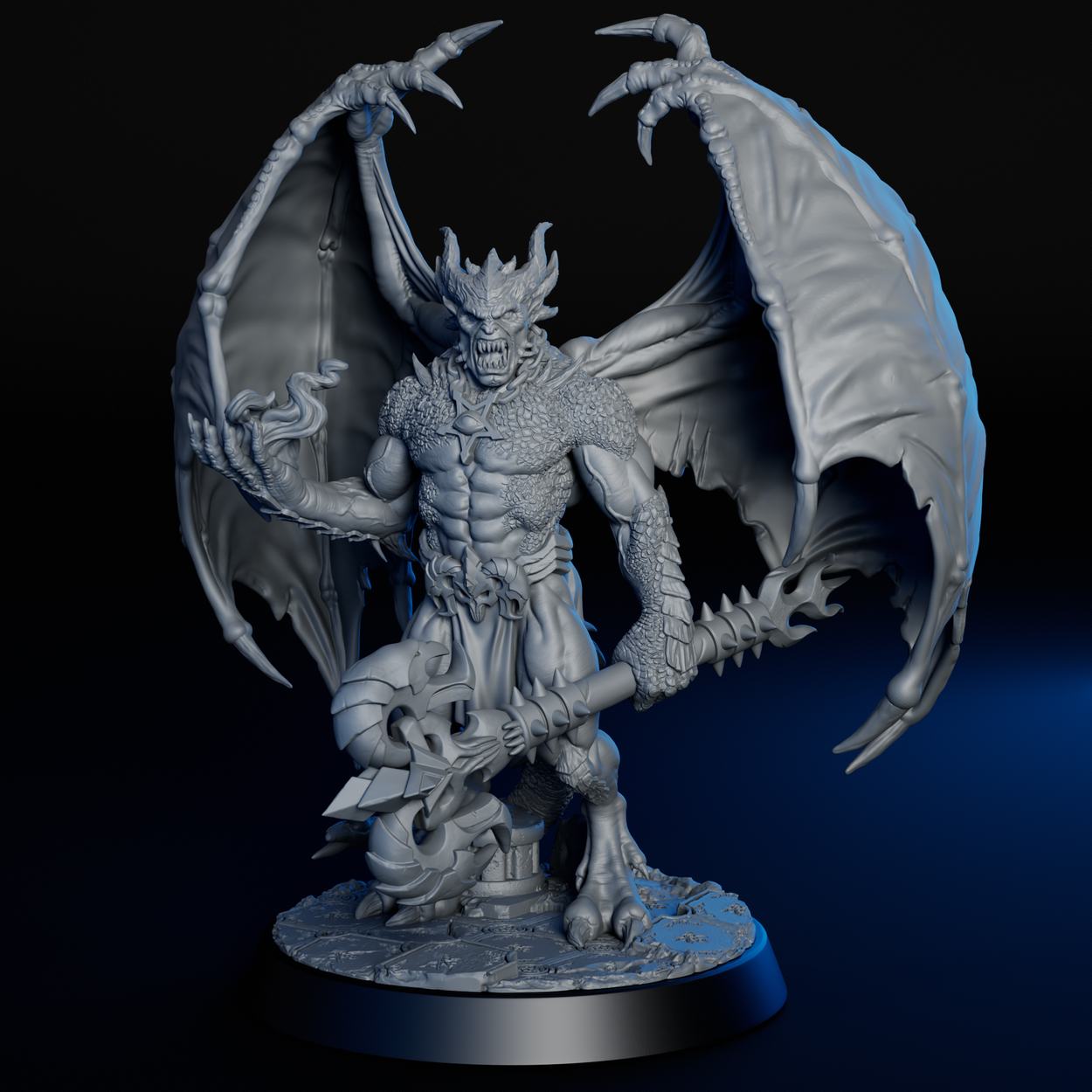 Pit Fiend miniature, front view