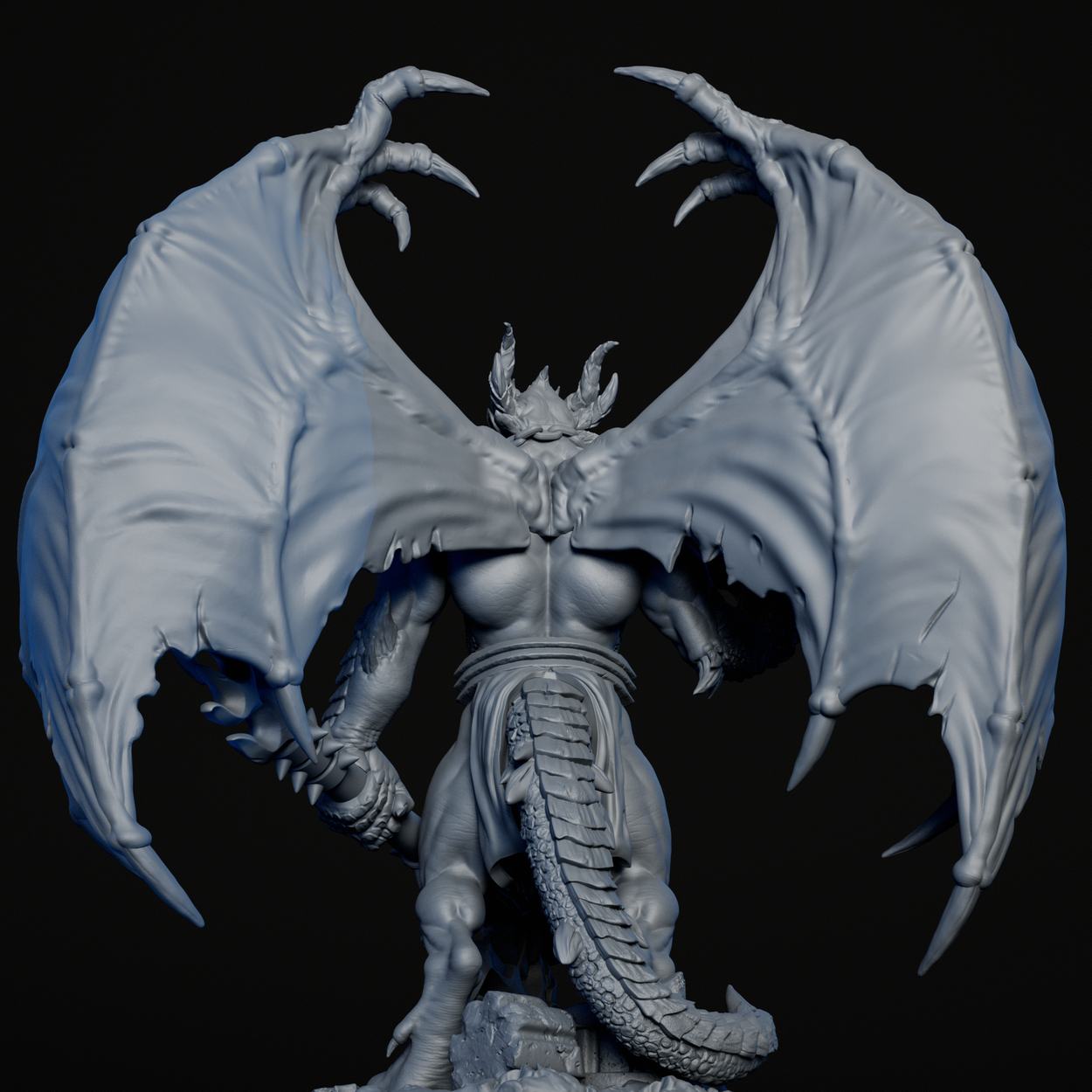 Pit Fiend miniature, detail view two