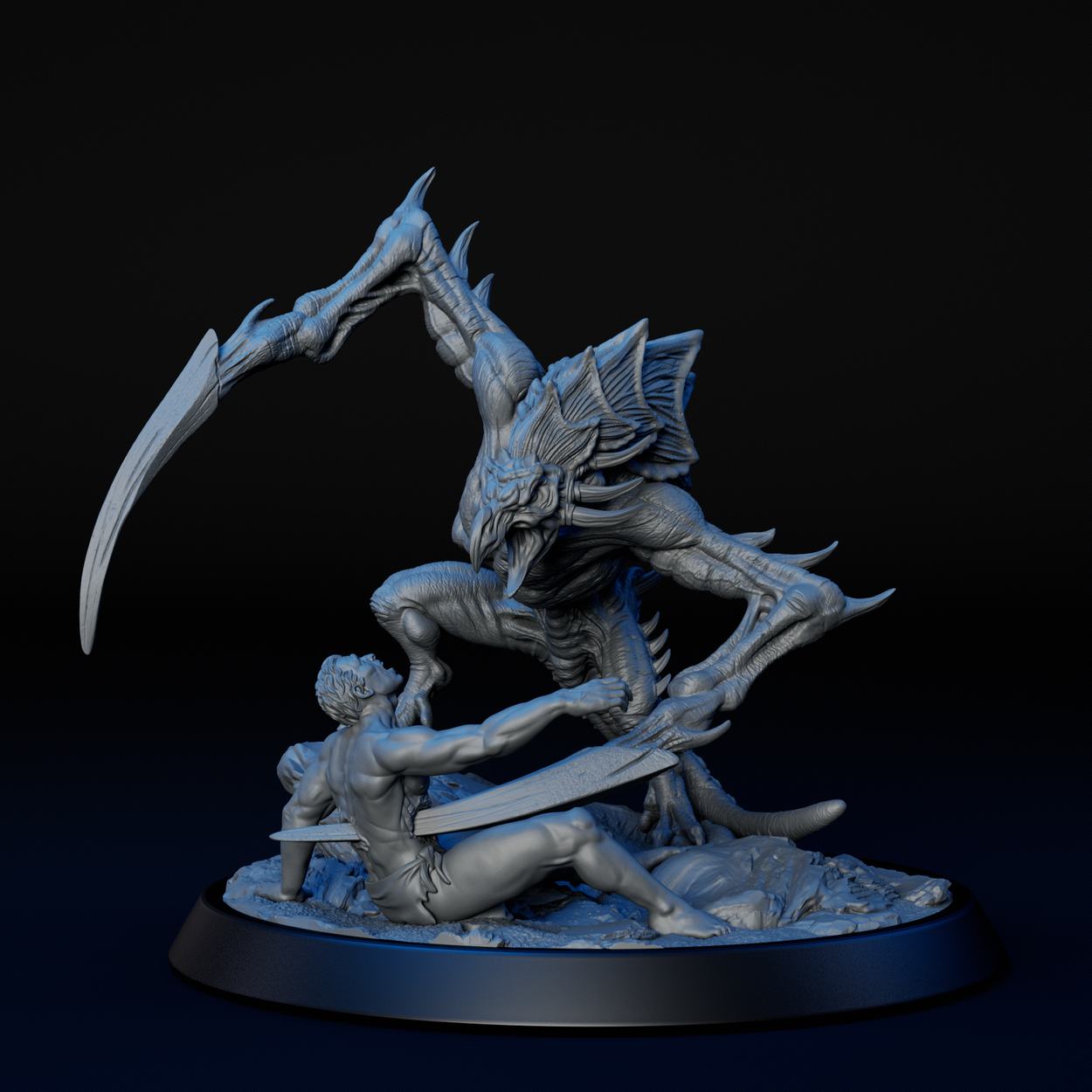 Underdark Horror miniature, front view