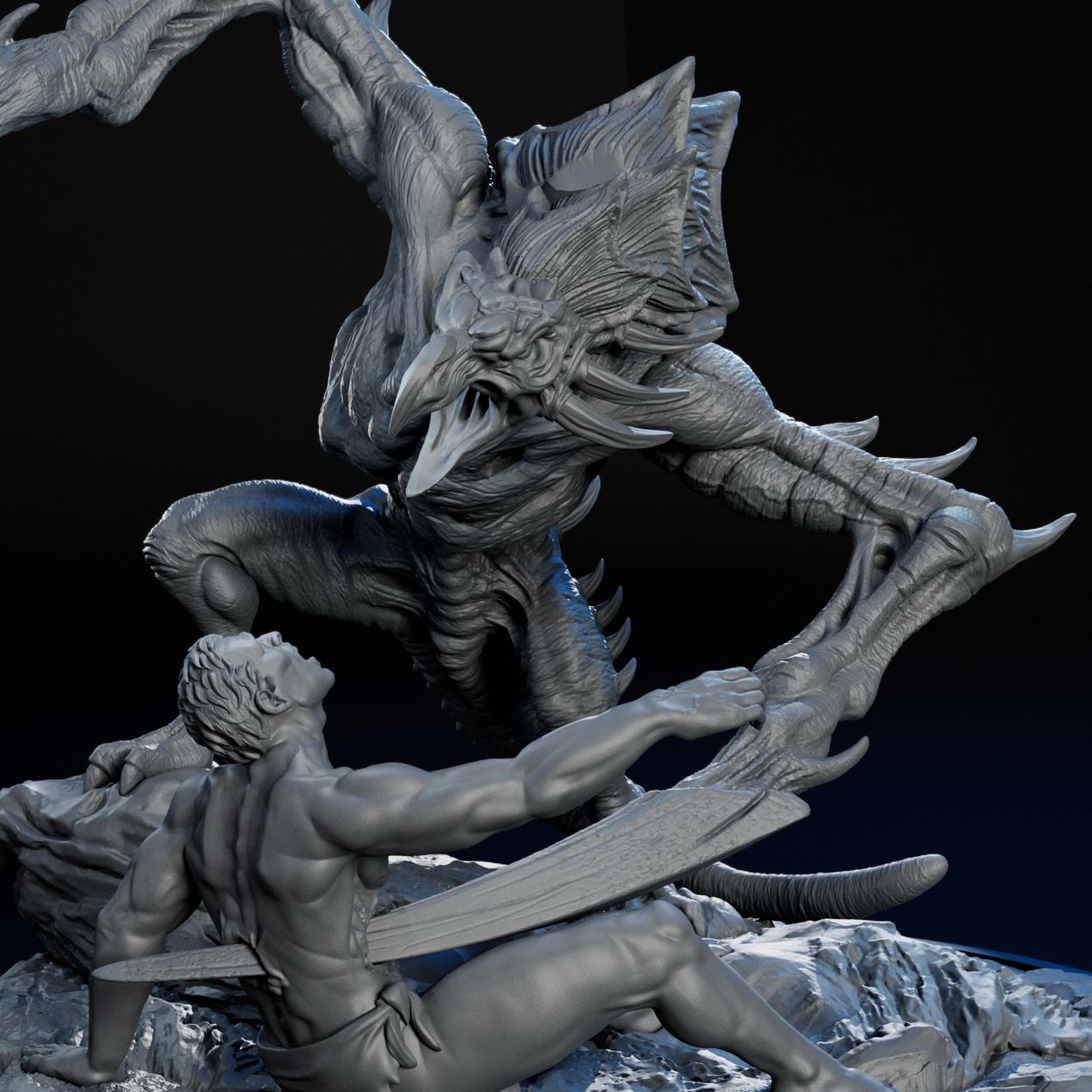 Underdark Horror miniature, detail view one