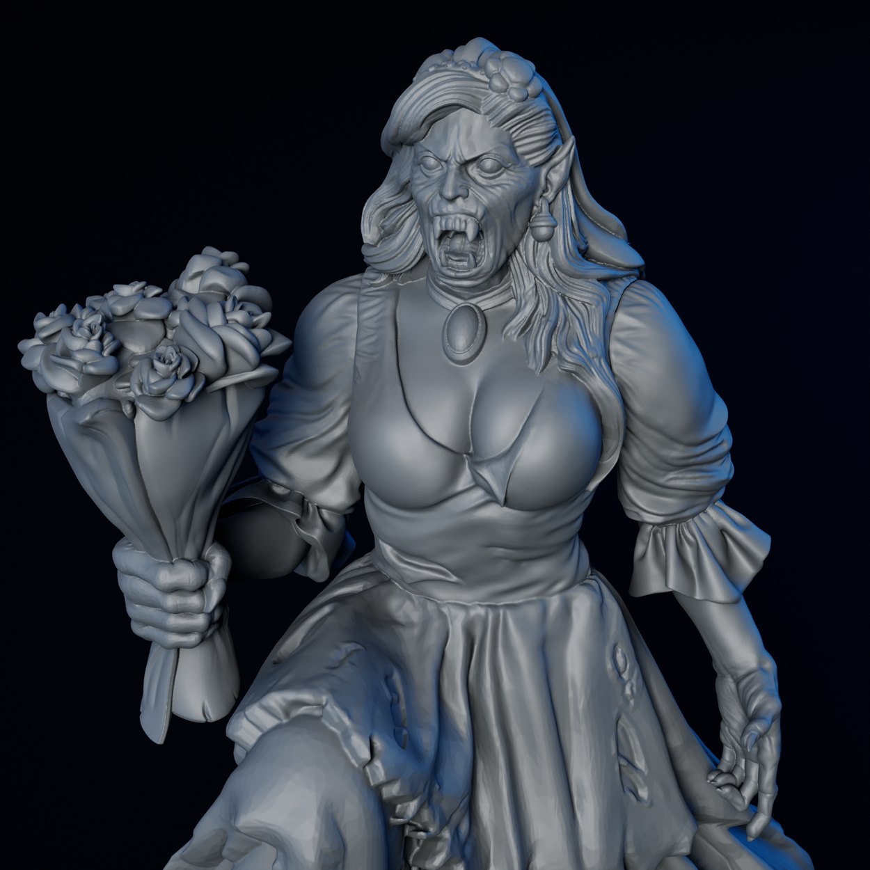Vampire Bride miniature, detail view one